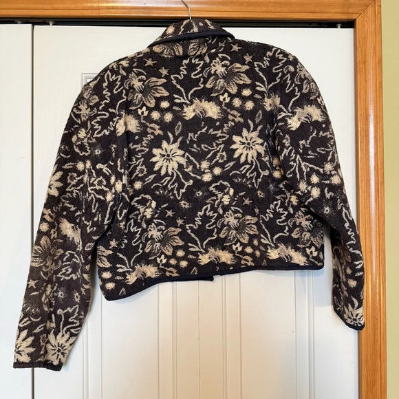 New Identity Womens Size Aztec Tapestry Cropped Blazer - Picture 2 of 8